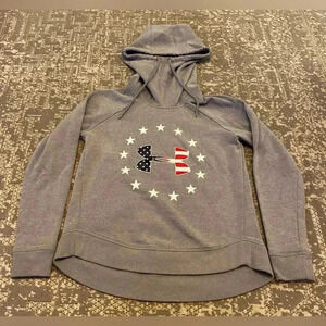 Under Armour Sweatshirt Womens Loose Fit Vented Funnel Neck Pullover Size XS USA